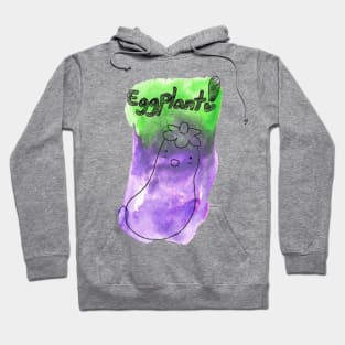 Cute Watercolor Eggplant! Hoodie